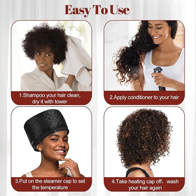 TEPENAR Hair Steamer for Deep Conditioning: Upgraded Heat Cap - Image 6