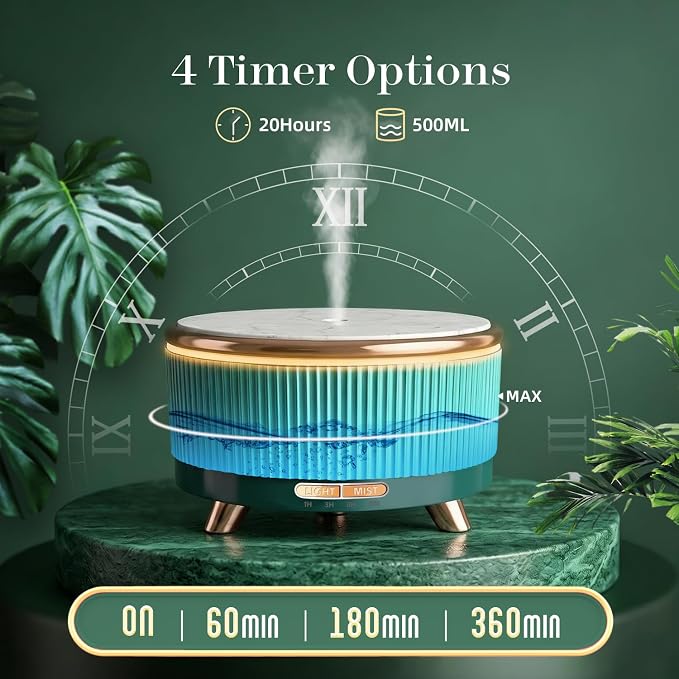 500ML Large Capacity Essential Oil Diffuser, Ultrasonic Aromatherapy Diffuser - Image 7