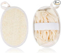 Jeffdad 2Pcs Natural Loofah Sponge, Premium Exfoliating Body Scrubber by Jeffdad