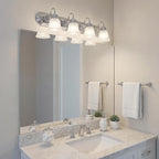 Kichler 30" 4-Light Vanity Bath Light in Chrome, Modern Bathroom Light - Image 7
