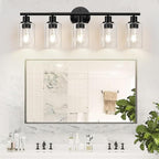 Zarbitta 5-Light Bathroom Light Fixtures, Bathroom Wall Lamp - Image 6