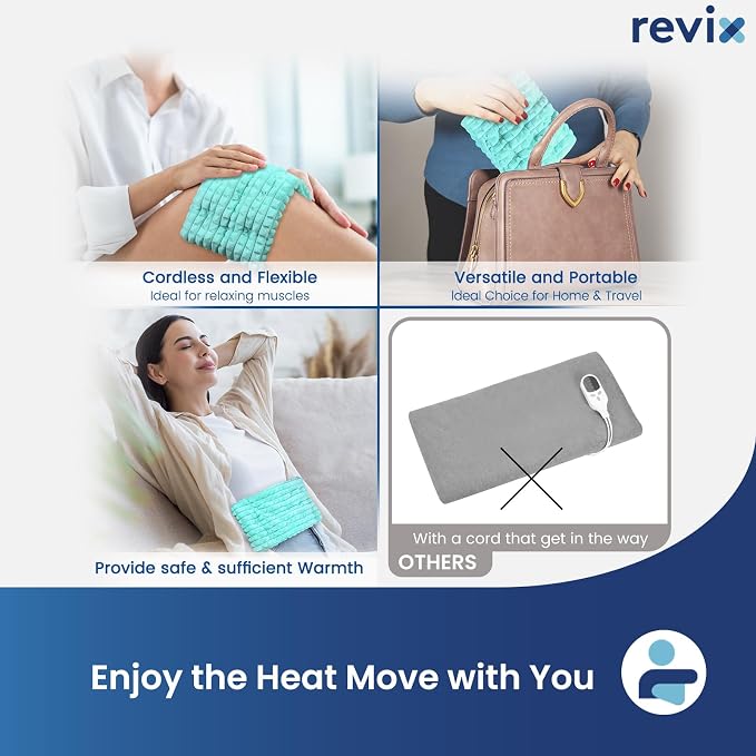REVIX 6 * 12" Moist Heating Pad Microwavable, Reusable Microwave Heating Pads - Image 7