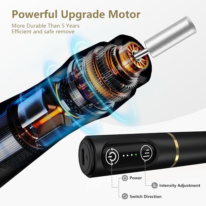 TUOBEO Cordless Nail Drill Electric Rechargeable File Kit, Professional Efile - Image 5