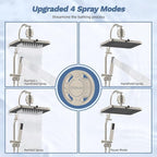Hibbent 5-spray Filtered Rainfall Shower Head Combo, High Pressure 13'' - Image 4