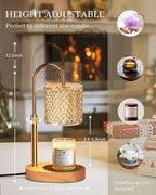 Candle Warmer Lamp with Timer Dimmer Adjustable Height - Image 4
