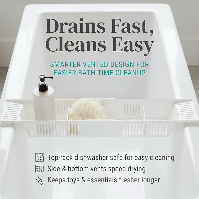 KidCo Bath Toy Organizer Storage Basket, 3 Compartment Horizontal Large - Image 4