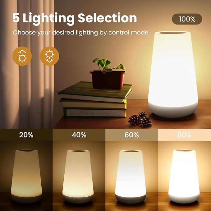 THAUSDAS Night Light, Dimmable Touch Lamp - Image 3
