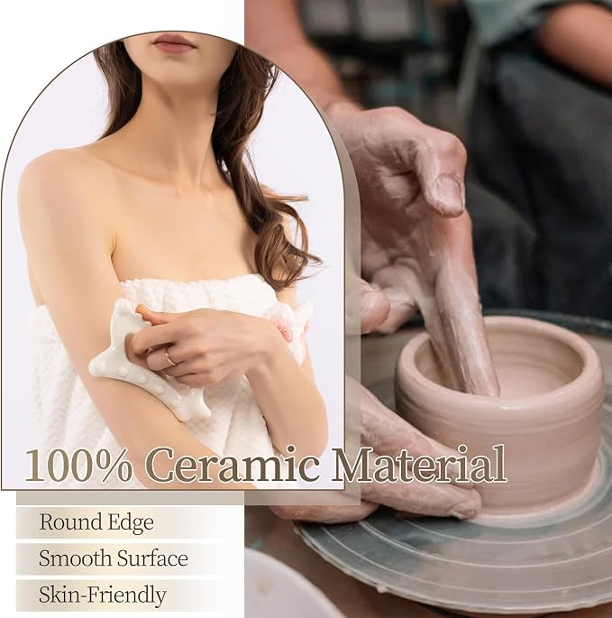 Ceramic Body Gua Sha Tools, Advanced Trigger Point Massage Tools, Korean 괄사 Gua - Image 7