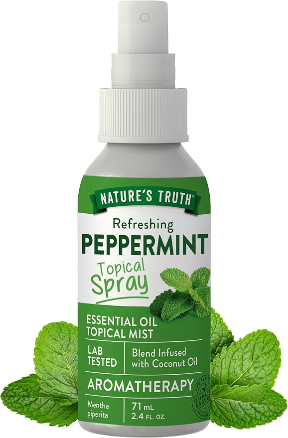 Nature's Truth Peppermint Essential Oil Spray | 2.4 Fluid Ounces | by NaturesTruth