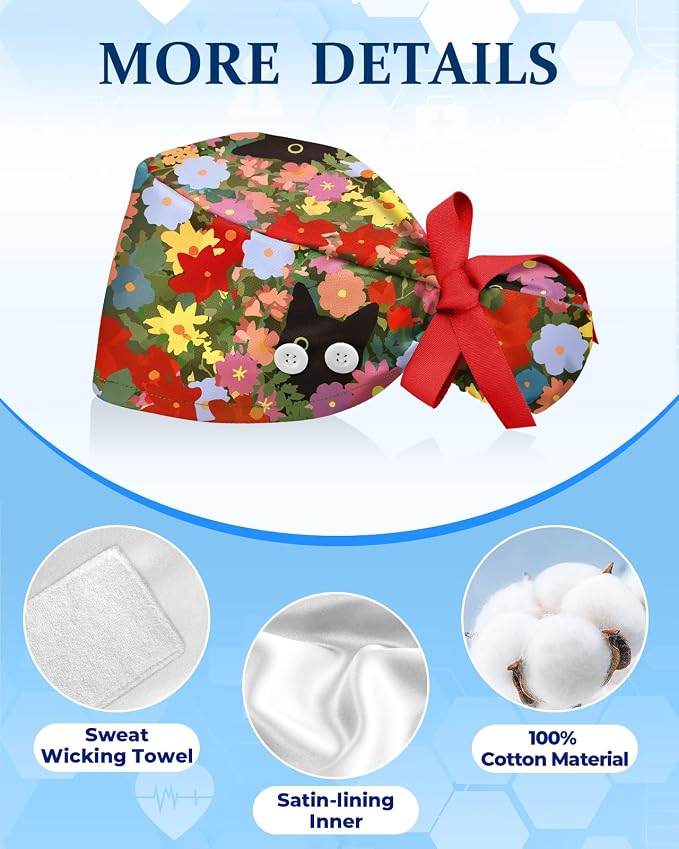 Plifal 100% Cotton Scrub Cap - Image 3