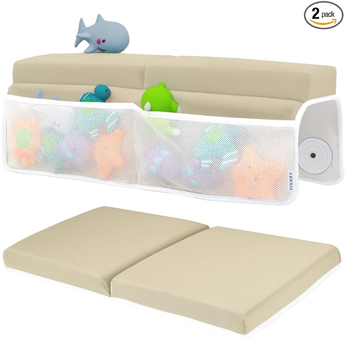 Comfortable Baby Bath Kneeler and Elbow Rest Pad Set – Thick Memory Foam Bath by Toodly