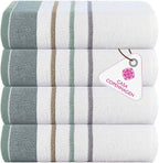 CASA COPENHAGEN White Bay 4Pcs 100% Egyptian Cotton Designer Hand Towels Gift by CASACOPENHAGEN