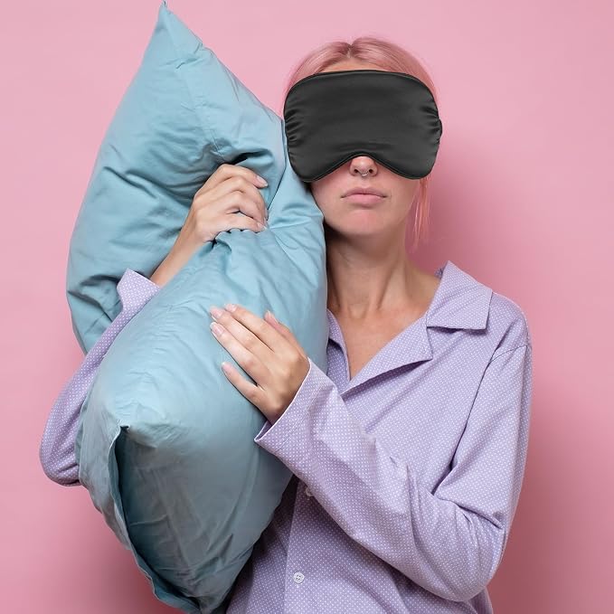 Silk Sleep Eye Mask 4 Pack Mulberry Silk Sleep Mask Eye Cover Blindfold - Image 7