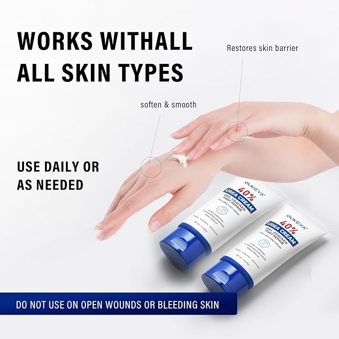OUKEYA Urea Cream 40 Percent Tube 3 Oz, Foot & Hand Cream - Image 9