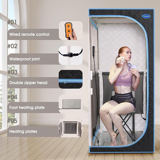1 Person Portable Infrared Sauna, Full Size Portable Sauna Tent - Image 4