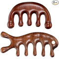 2 Pack Wooden Head Scalp Massager Comb, Scalp Massager Loc Comb Wooden Scalps by Unknown