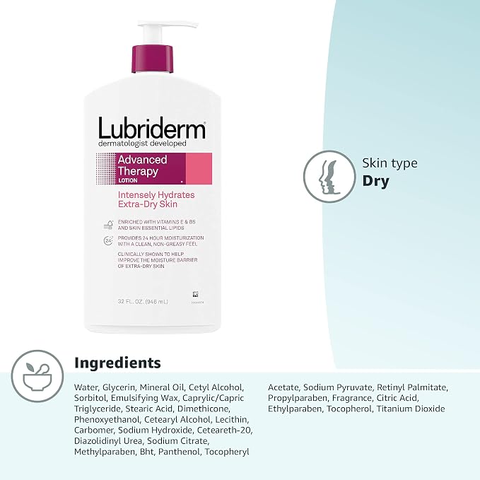 Lubriderm Advanced Therapy Fragrance-Free Moisturizing Hand & Body Lotion + - Image 12