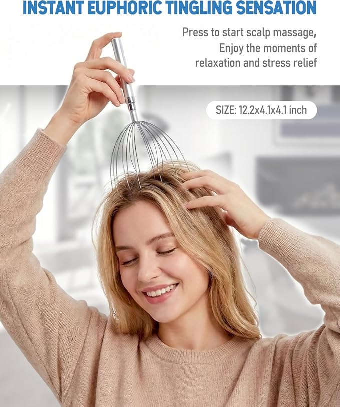 Winyoung Head Massager Scalp Stress Relief, Rechargable Electric Scalp Massager - Image 2