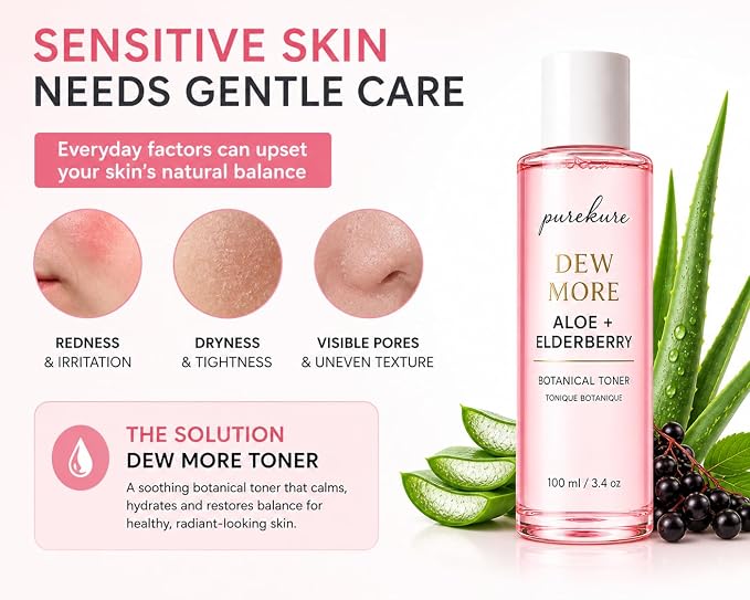 Aloe & Elderberry Facial Toner, Alcohol-Free, Hydrating Face Toner - Image 3