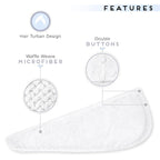 SimpleField 2 Pack Microfiber Hair Towel Wrap - Image 3