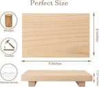 zoocatia Small Wood Tray Pedestal Stand Farmhouse Bathroom Decor Decorative - Image 6