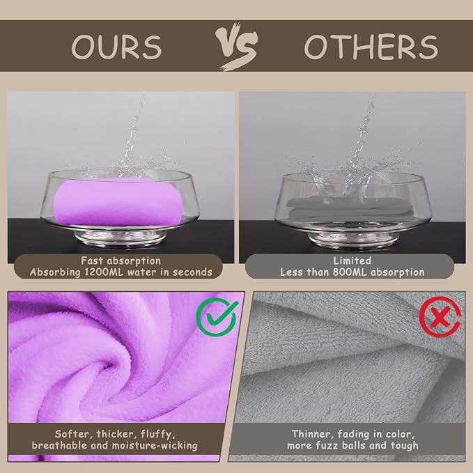 3 Pack Microfiber Hair Towel Wrap - Image 4
