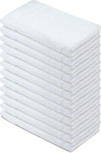 Basic Hand Towels 16x26 Inches – Pack of 12 – White Color – Soft and Absorbent by TEXTILA