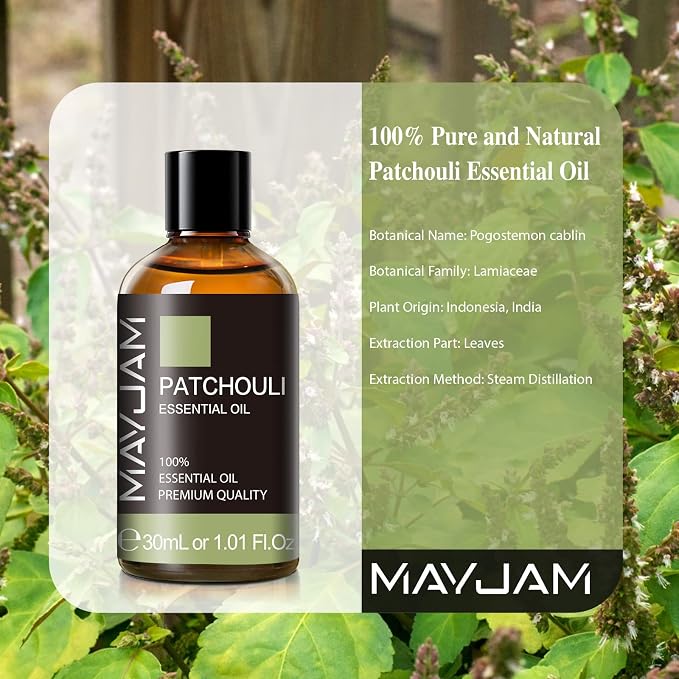 MAYJAM Patchouli Essential Oil, 1.01FL.OZ Essential Oils, Use - Image 3