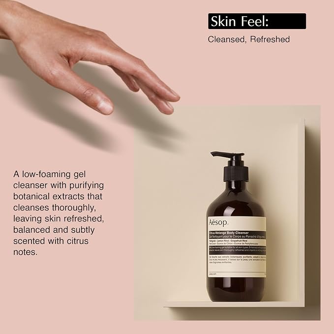 Aesop Citrus Melange Body Cleanser | Low-Foaming Shower Gel - Image 6