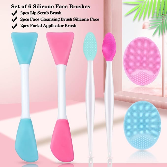 6pcs Silicone Face Brush Set - Image 8