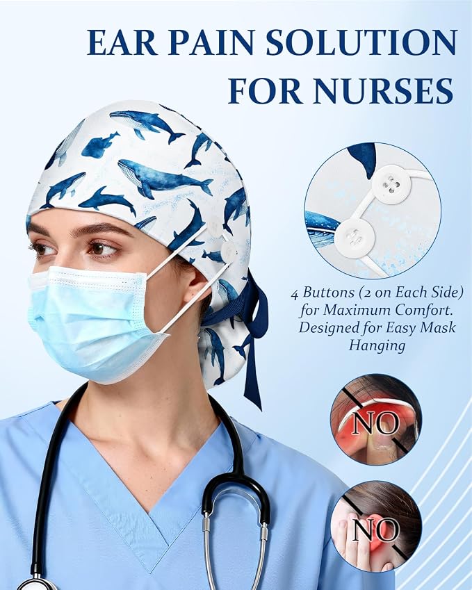 Plifal 100% Cotton Scrub Cap - Image 4