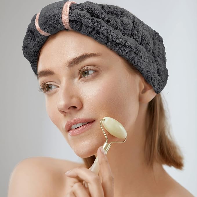 WILLBOND 4 Pack Microfiber Headbands Spa Facial Headbands Makeup Head bands - Image 4