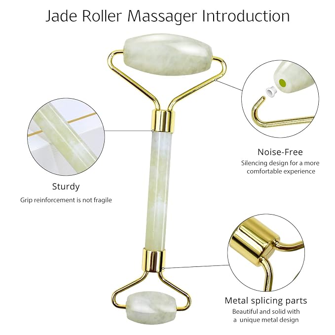 BAIMEI IcyMe Jade Roller & Gua Sha Set Face Roller and Gua Sha Facial Tools - Image 3