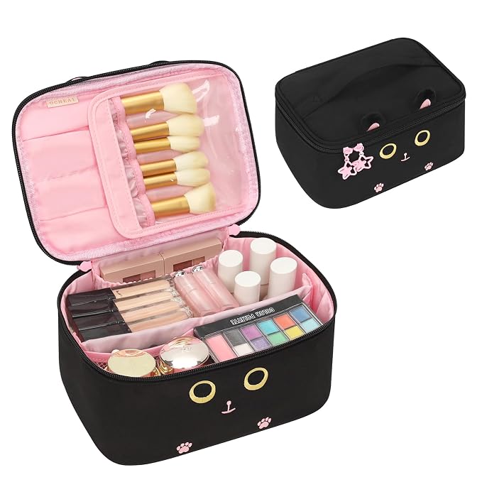 OCHEAL Makeup Bag, Travel Makeup Organizer Bag, Cute Cosmetic Bags - Image 8