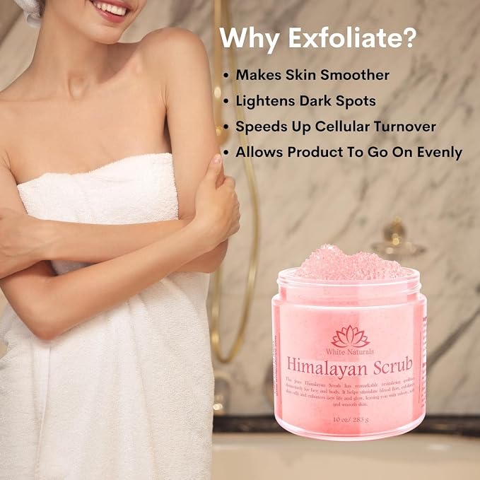 Pink Himalayan Salt Body Scrub, Deep Cleansing & Moisturizing scrubber - Image 4