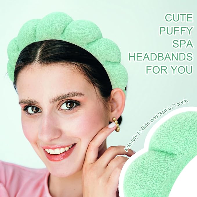 Spa Headband, 3 Pack Soft Terry Cloth Hairband - Image 4
