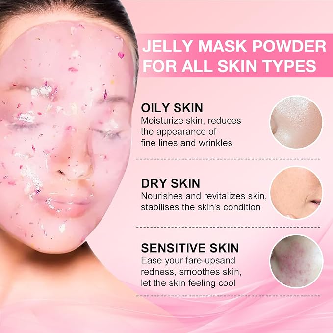 Jelly Mask for Facials Professional, Hydrating & Moisturizing Peel-Off Natural - Image 2