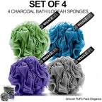 Loofah Sponge Bath Sponge for Women Men 4 Pack - Image 2