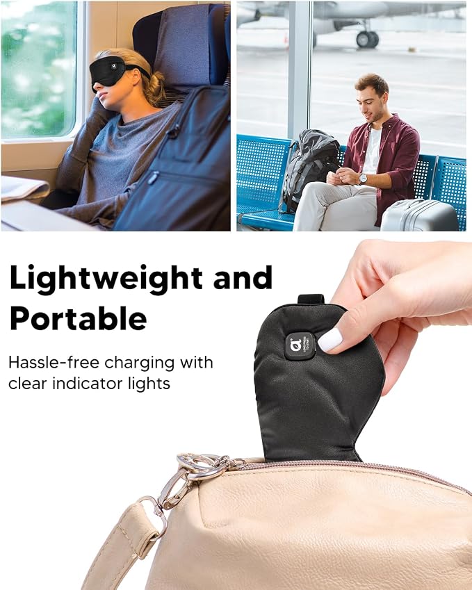arboleaf Heated Eye Mask for Dry Eyes, Cordless Rechargeable Warm Eye Compress - Image 5