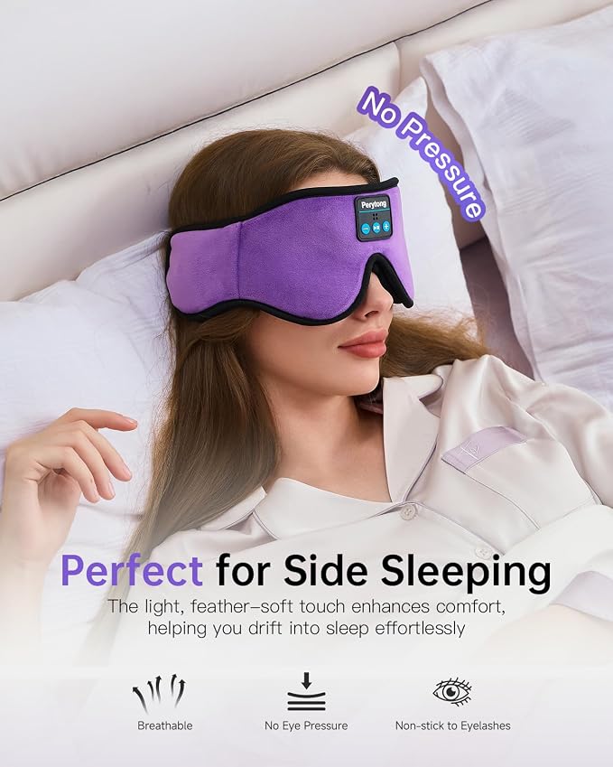 Sleep Mask with Bluetooth 5.4 Headphones, Wireless Music Sleep Eye Mask - Image 2