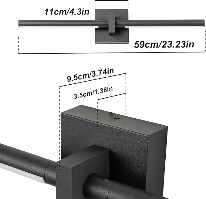 EDISLIVE Modern Dimmable LED Vanity Light 360° Rotatable Bathroom Vanity Wall - Image 3