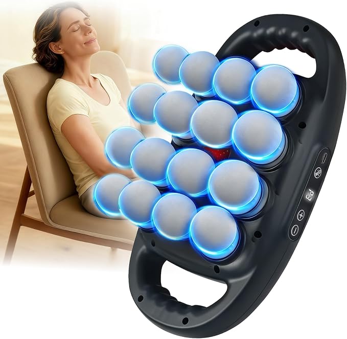 16 Head Massage Gun, Deep Tissue Percussion Massager by GrnPeak