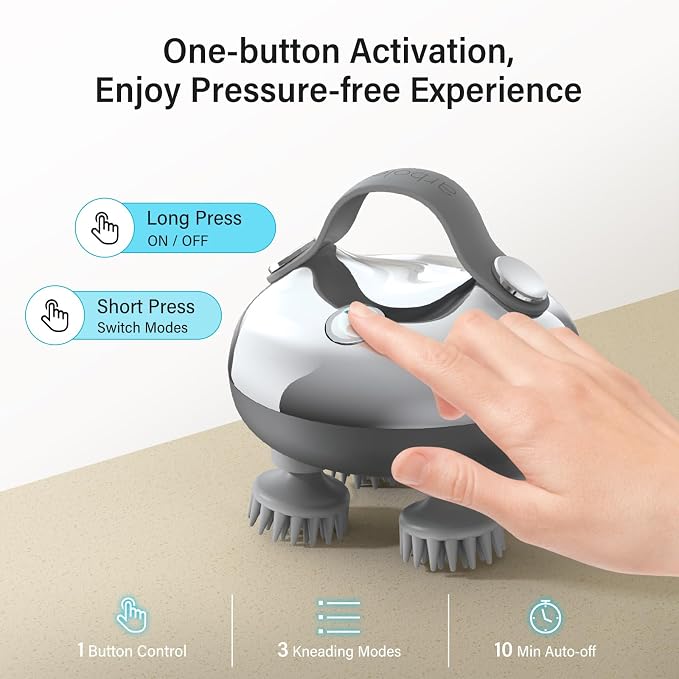 arboleaf Scalp Massager Rechargeable Head Massager Scalp Stress Relax, - Image 6