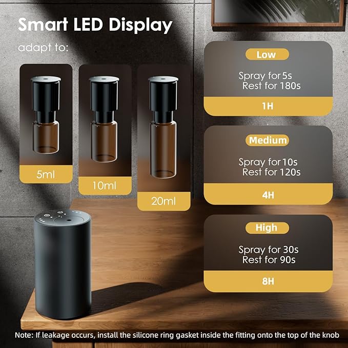 Waterless Essential Oil Diffuser, Portable Aromatherapy Diffuser, Mini Scent - Image 3
