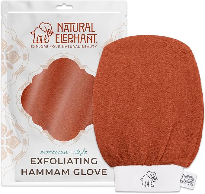 Natural Elephant Exfoliating Hammam Glove | Authentic Moroccan Kessa Body Scrub by NaturalElephant