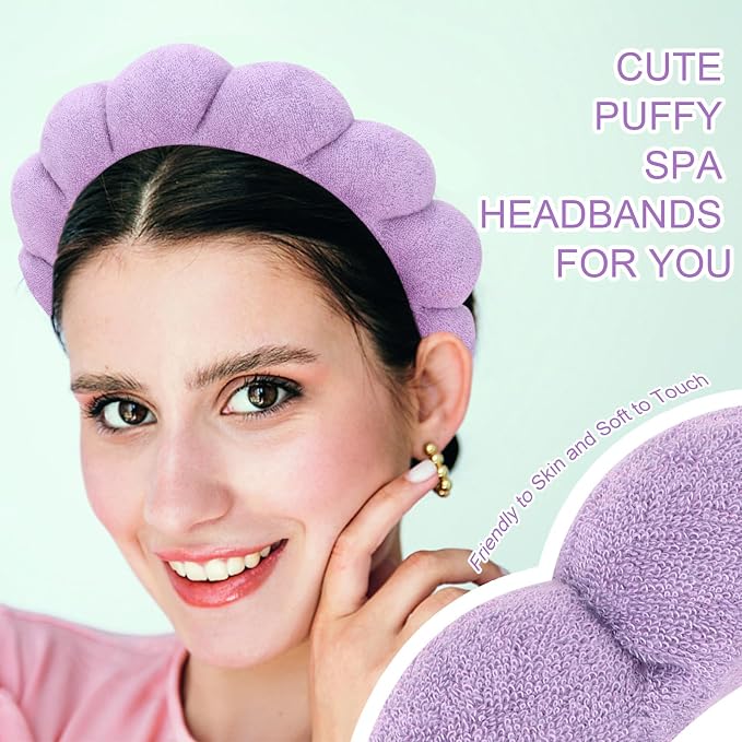 3 Pack Spa Headbands for Washing Face, Skincare Headbands Makeup Headband - Image 5