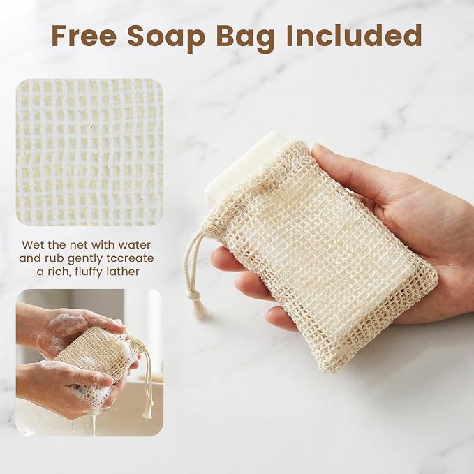 2PCS Self Draining Soap Holders, Rustic Slotted Bamboo Dish Tray, Easy Cleaning - Image 4