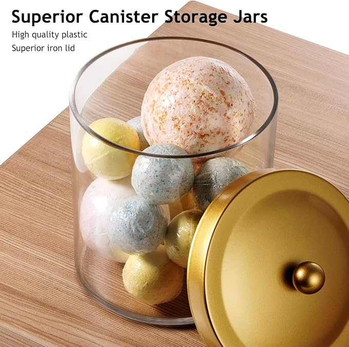 SheeChung 3-Pack Plastic Apothecary Jars - Image 2