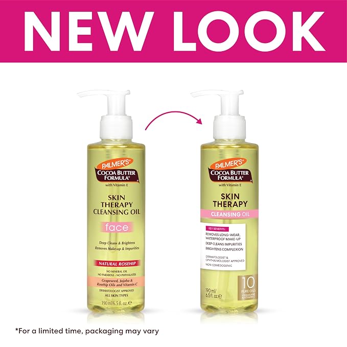 Palmer's Cocoa Butter Formula Skin Therapy Cleansing Oil, Gentle Makeup Remover - Image 3