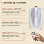 Bubble Bath Massager Mat for Bathtub, 47.24" x 14.57" Full-Body Heated Air Spa - Image 7